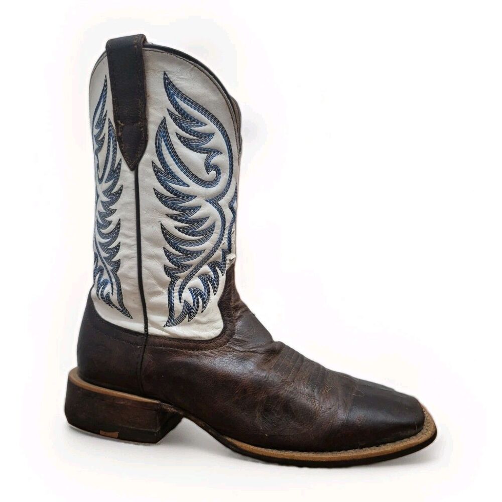 Ariat Wiley Men's Western Boots 10D Pecan Brown Square Toe 10044569 10 D